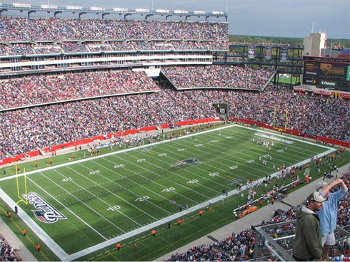 View from the upper deck at Gillette Stadium