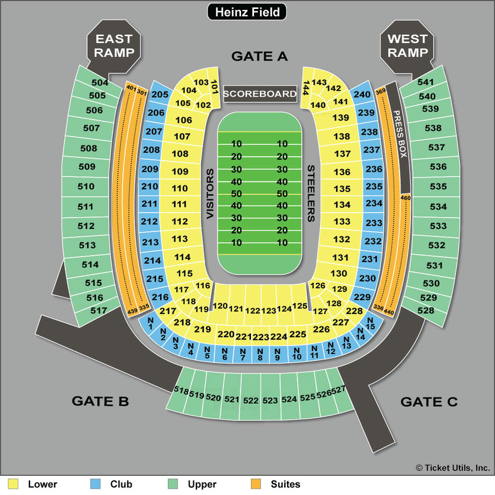 Heinz Field Seating Chart Rows