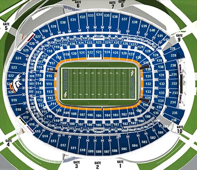 NFL Stadium Seating Charts, Stadiums of Pro Football