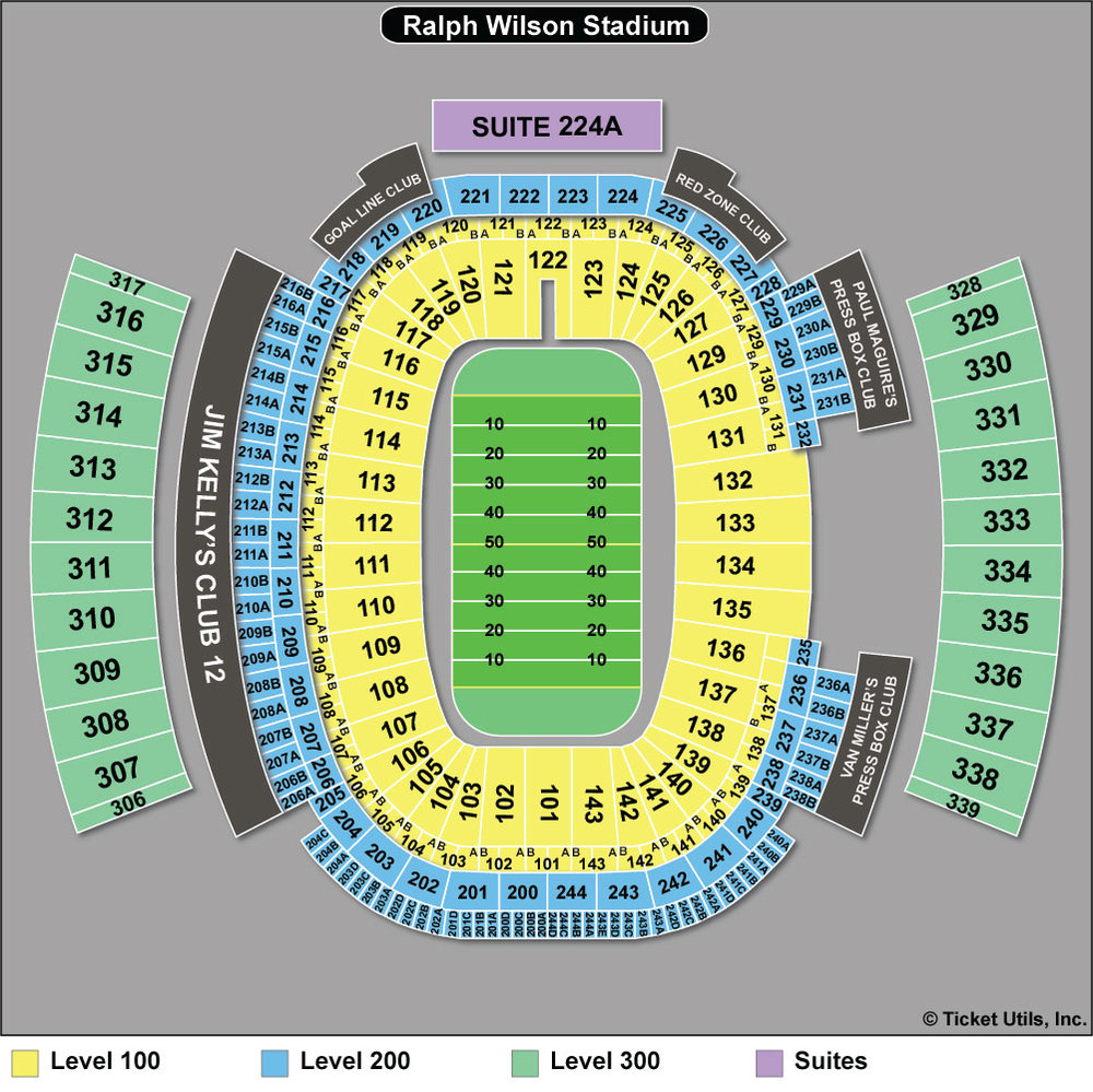 Ralph Wilson Stadium Seating Chart
