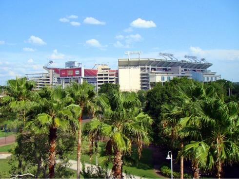 Looking towards Raymond James Stadium