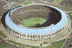 Aerial of Atlanta Fulton County Stadium in football configuartion.