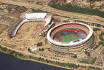 Aerial of Three Rivers Stadium with Heinz Field.