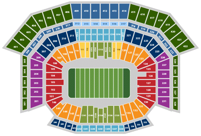 San Francisco 49ers Seating Chart Map at Levi's Stadium