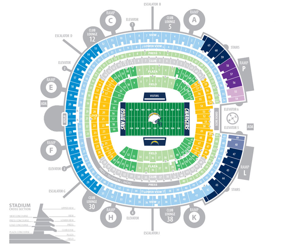 Nfl Stadium Seating Charts Stadiums Of Pro Football