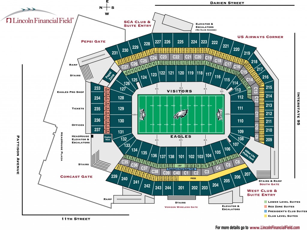 Philadelphia Eagles Seating Chart View
