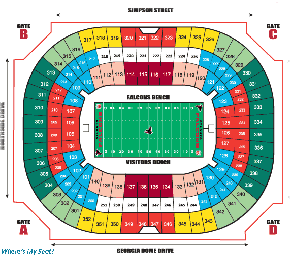 Atlanta Falcons Seating Chart 3d