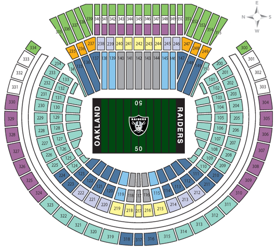 Oakland Raiders Seating Chart View