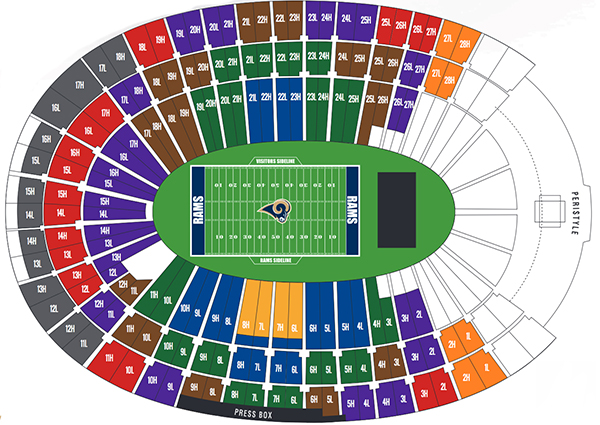 La Rams Seating Chart With Seat Numbers