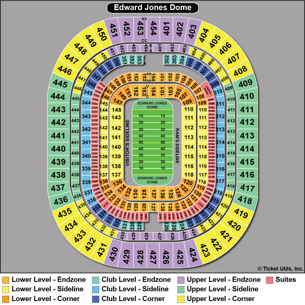Edward Jones Dome, St. Louis Rams football stadium - Stadiums of Pro ...