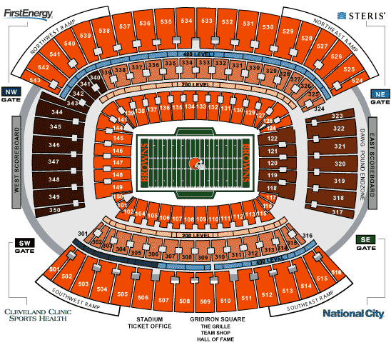 Browns Seating Chart 2015