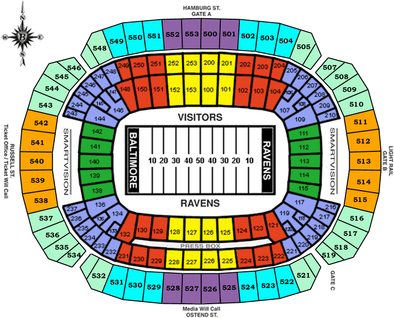 Nfl Stadium Seating Charts Stadiums Of