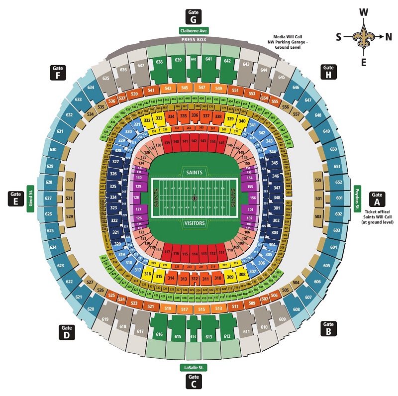 Nfl Stadium Seating Charts Stadiums Of Pro Football