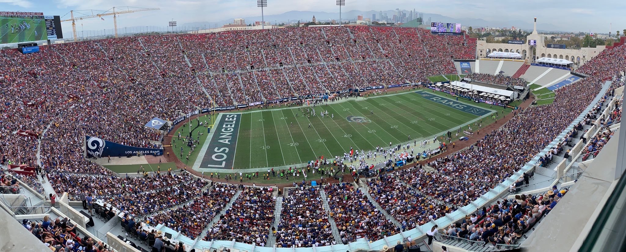 Los Angeles Rams at the Los Angeles Coliseum