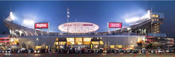 Exterior of Arrowhead Stadium, home of the Kansas City Cheifs