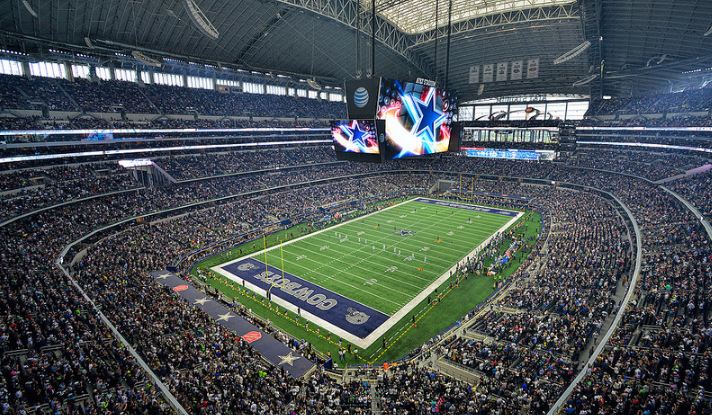 View of the playing field at AT&T Stadium, home of the Dallas Cowboys - Picture: Mark Whitt