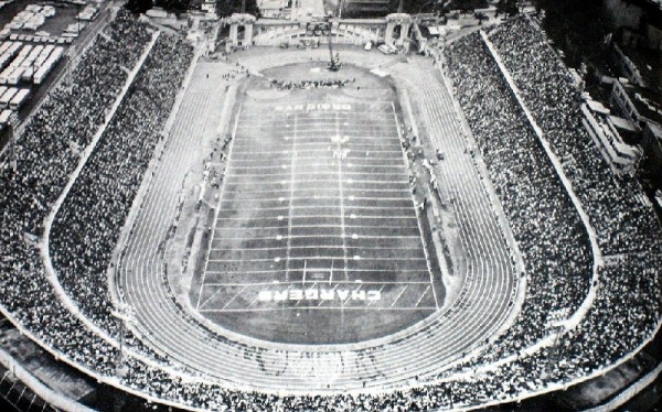 Aerial of Balboa Stadium, former home of the San Diego Chargers
