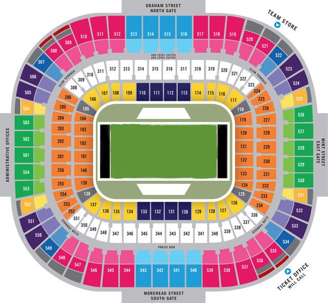 Clink Field Seating Chart