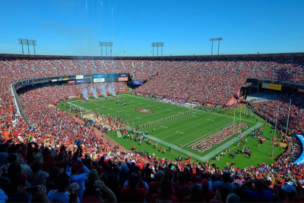 View from the upper deck at Candlestick Park, home of the San Francisco 49ers - Picture: Mark Whitt