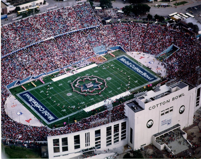 Aerial of the Cotton Bowl, former home of the Dallas Cowboys