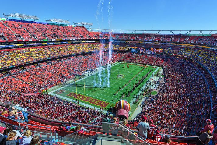 View of the playing field at FedEx Field, home of the Washington Football Team - Picture: Mark Whitt