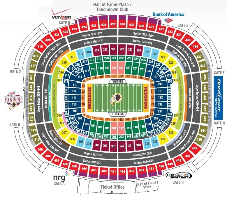 Fedex Field Landover Md Seating Chart