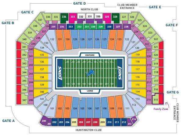 Ford Field Concert Seating Chart One Direction