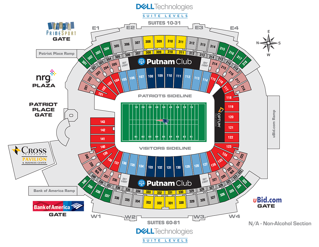 Nfl Stadium Seating Charts Stadiums Of Pro Football