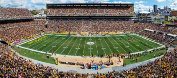 View from the upper deck at Heinz Field, home of the Pittsburgh Steelers