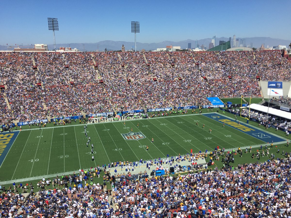 Los Angeles Rams at the Los Angeles Coliseum
