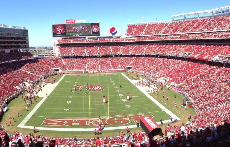 View towards the playing field at Levi's Stadium, home of the San Francisco 49ers