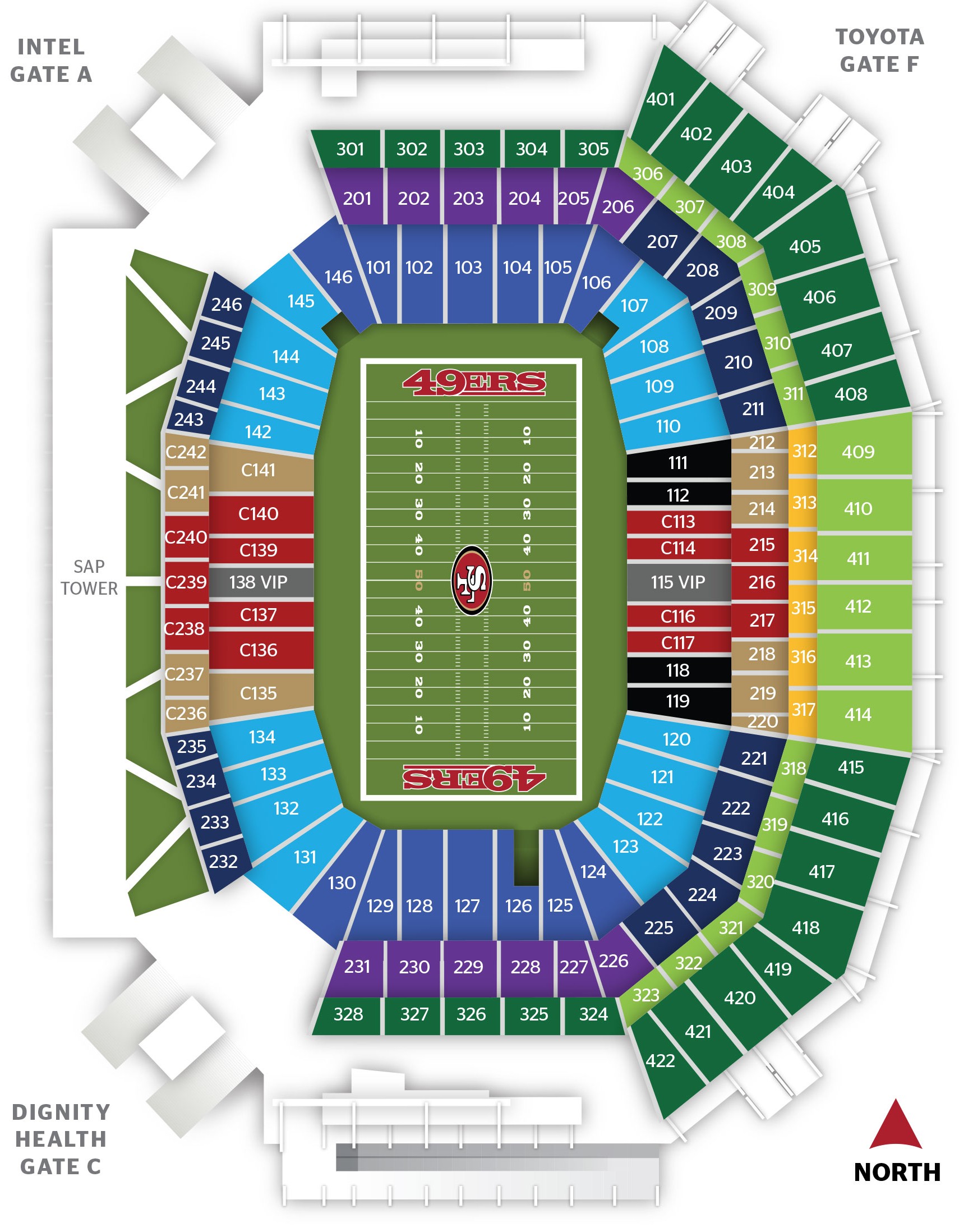 San Francisco 49ers Seating Chart 3d