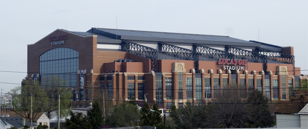 Exterior of Lucas Oil Stadium