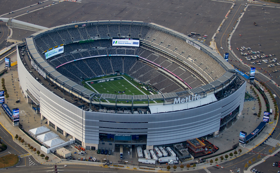 Aerial of MetLife Stadium, home of the New York Jets