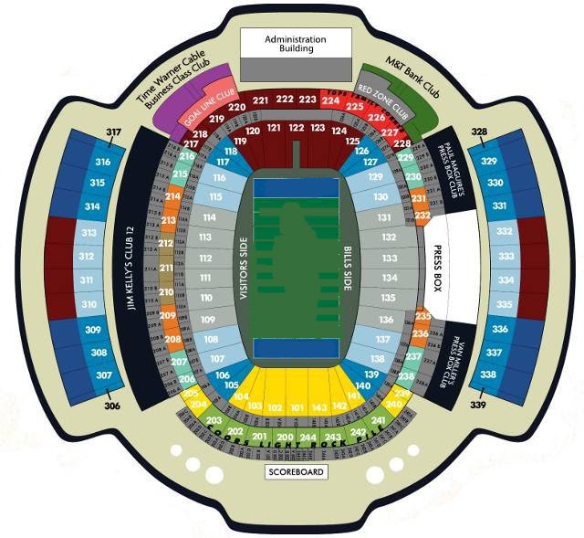 Buffalo Bills Seating Chart With Seat Numbers Infoupdate