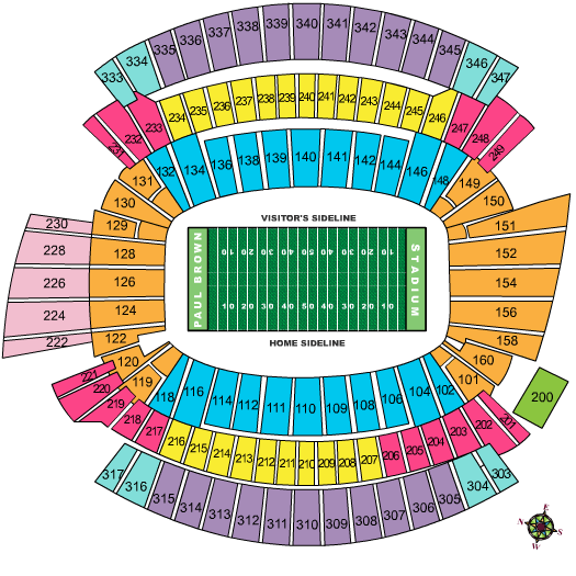 Tiaa Bank Field Seating Chart With Rows And Seat Numbers