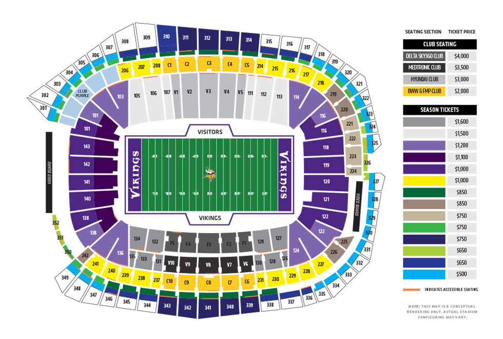 Bank Of America Field Seating Chart