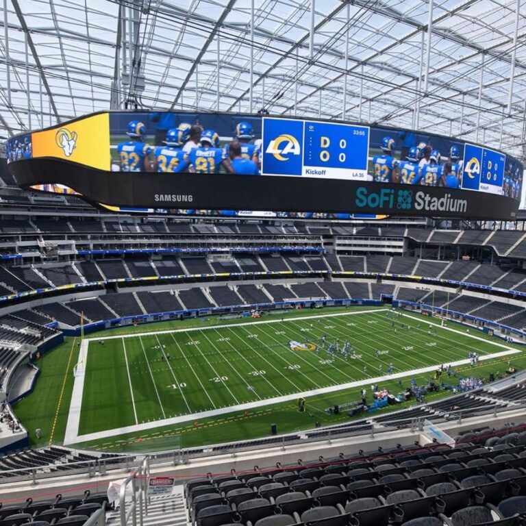 La Rams Arena SoFi Stadium, home of the Los Angeles Rams & Chargers - Stadiums of Pro ...