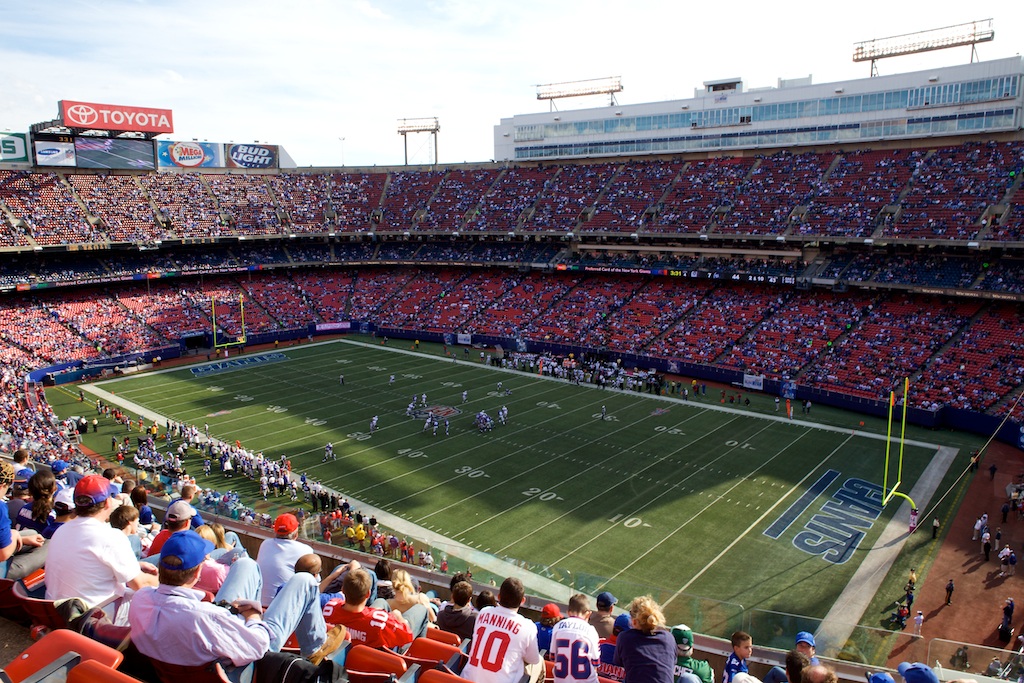 View from the upper deck at Giants Stadium, former home of the New York Giants