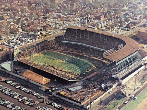 Aerial of Kansas City Municipal Stadium, former home of the Kansas City Chiefs