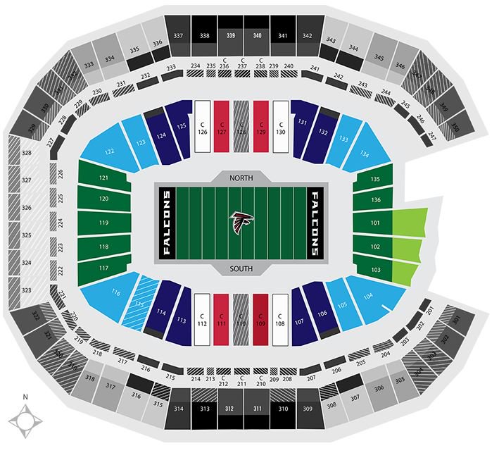 Dallas Cowboys Stadium Seat Number Chart