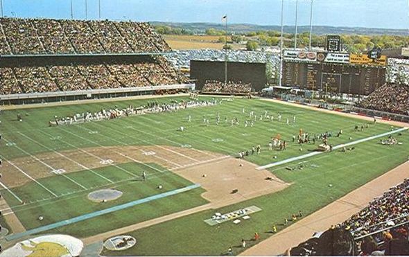 View from the upper deck at Metropolitan Stadium, former home of the Minnesota Vikings