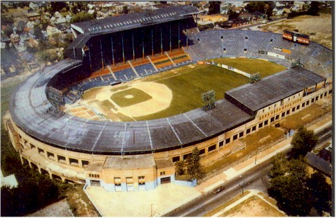 Aerial of War Memorial Stadium former home of the Buffalo Bills