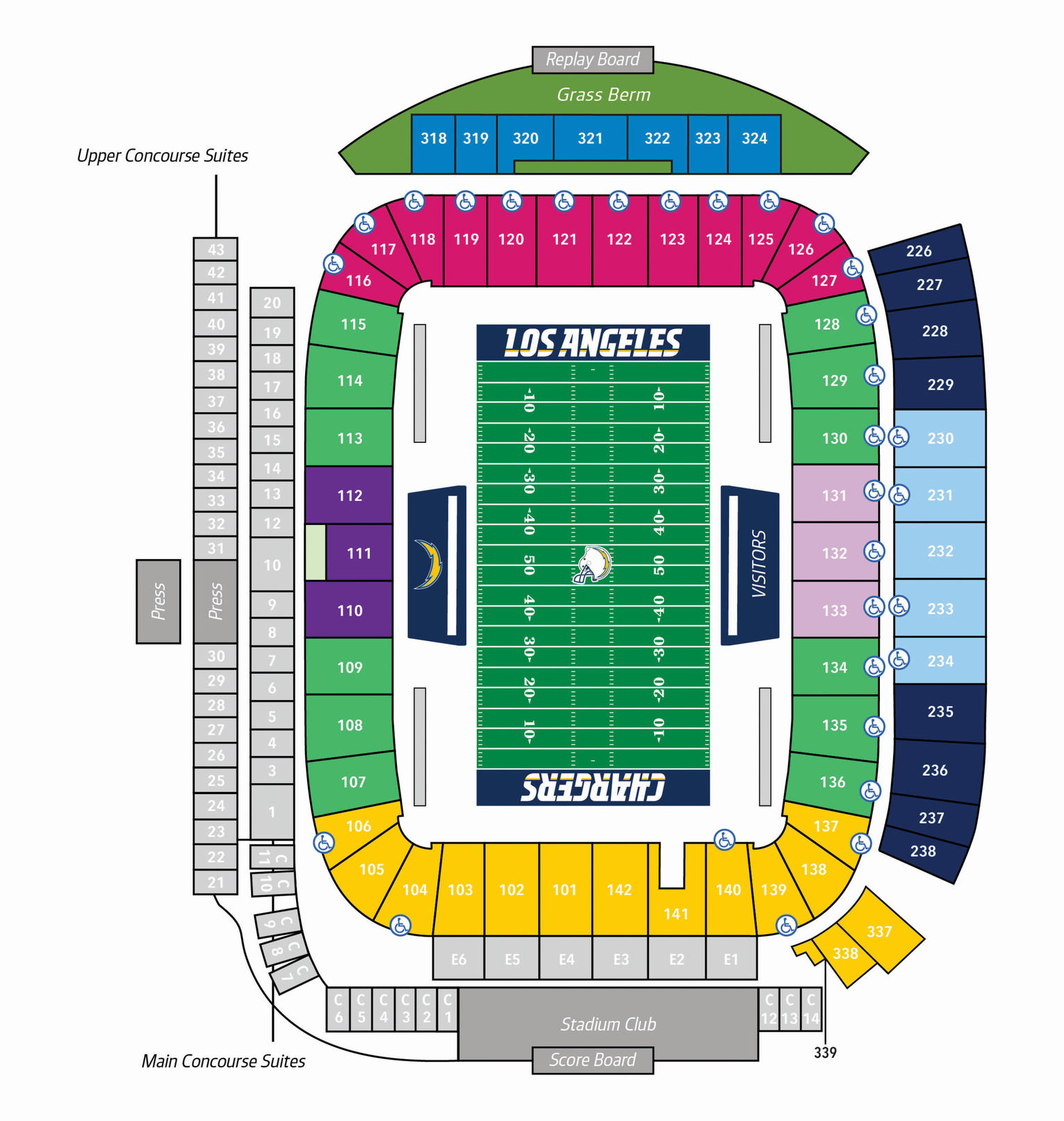 La Chargers Stadium Seating Chart