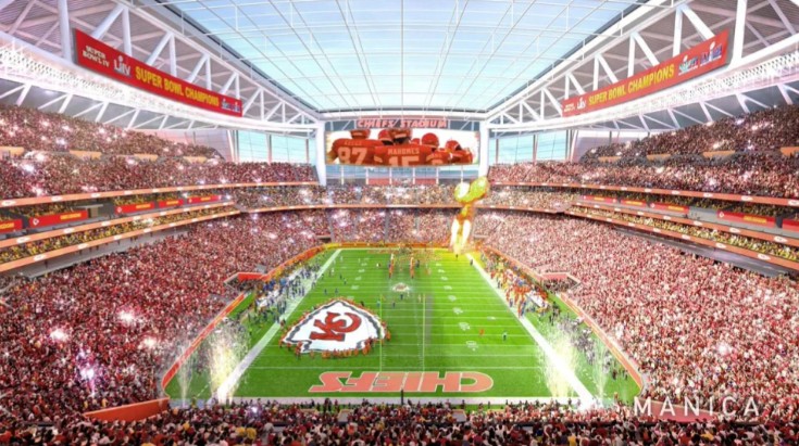 Rendering of the proposed new Kansas City Chiefs stadium