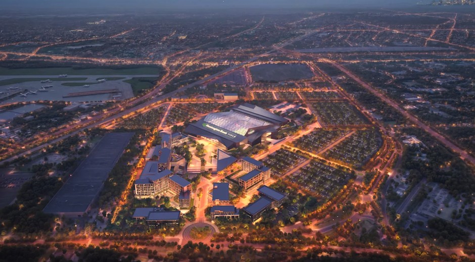 Aerial of Huntington Bank Field, future home of the Cleveland Browns