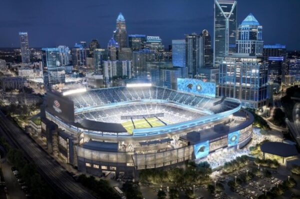 Rendering of Bank of America Stadium renovation project.
