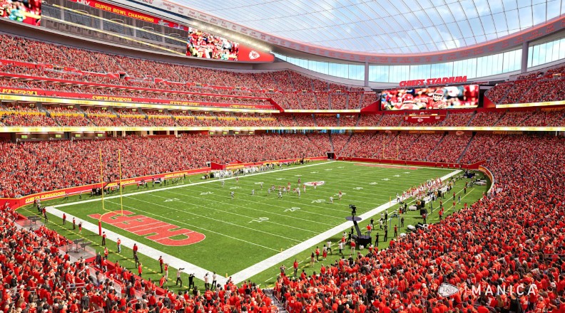 Rendering of the Kansas City Chiefs new stadium